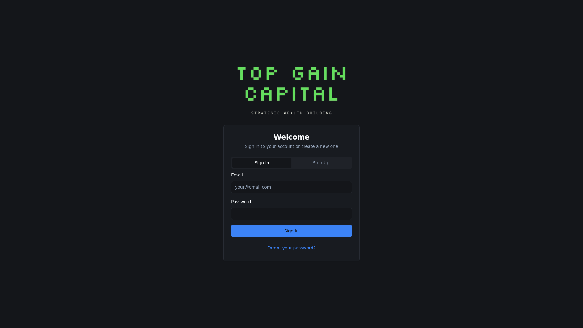 website screenshot of https://topgain.capital/
