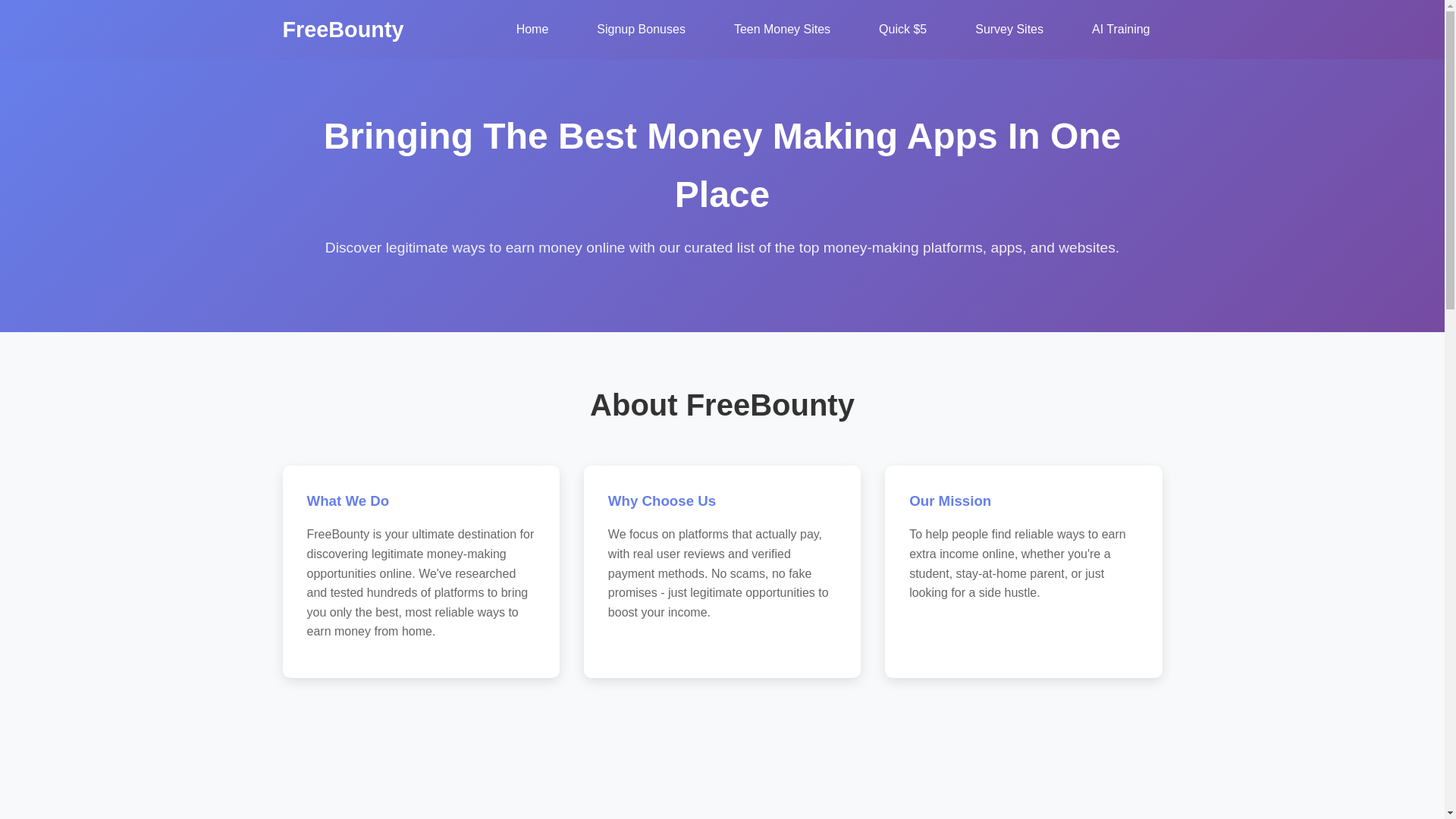 website screenshot of https://freebountyio-ui.pages.dev/