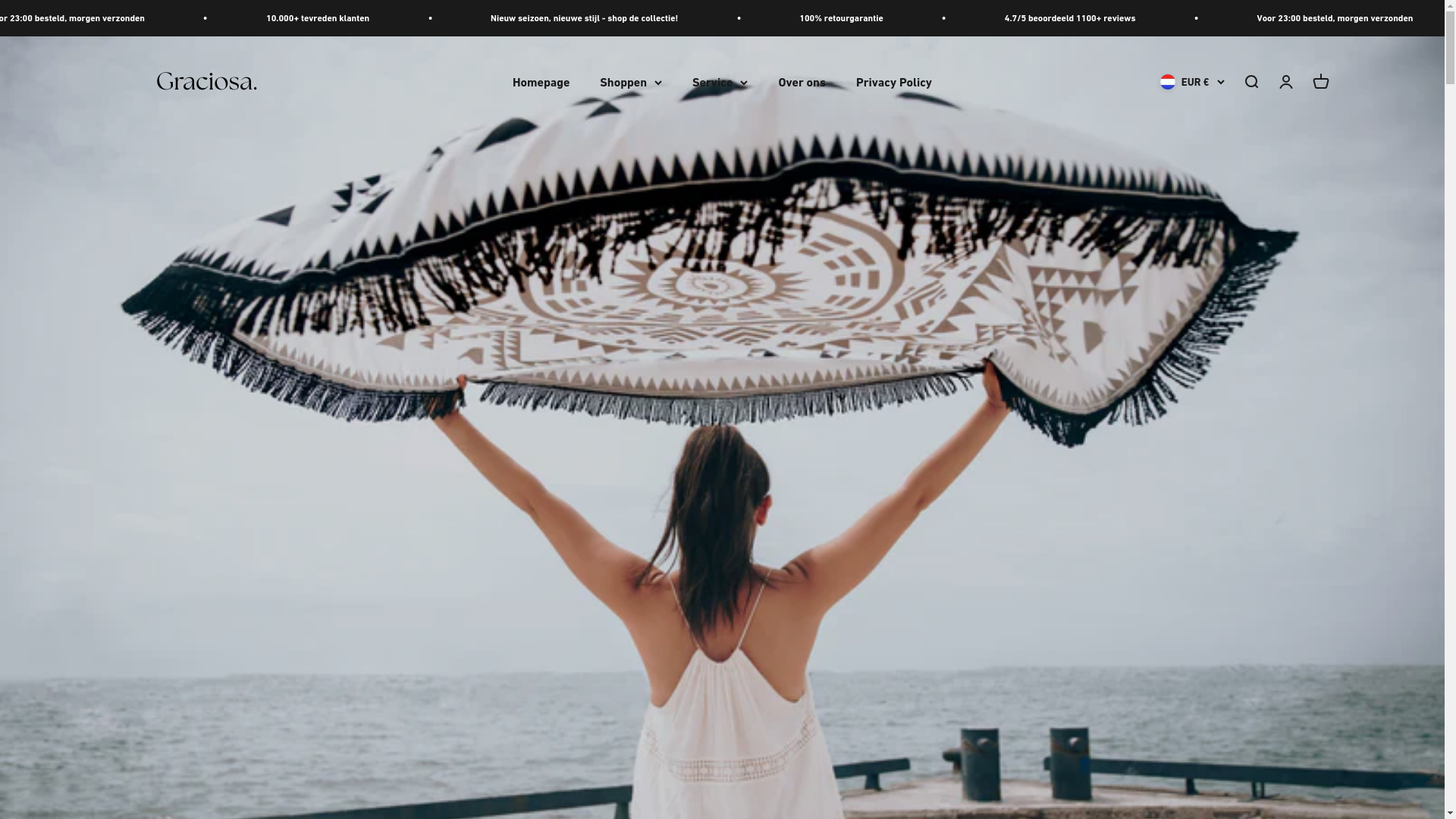 website screenshot of https://graciosa-fashion.nl/