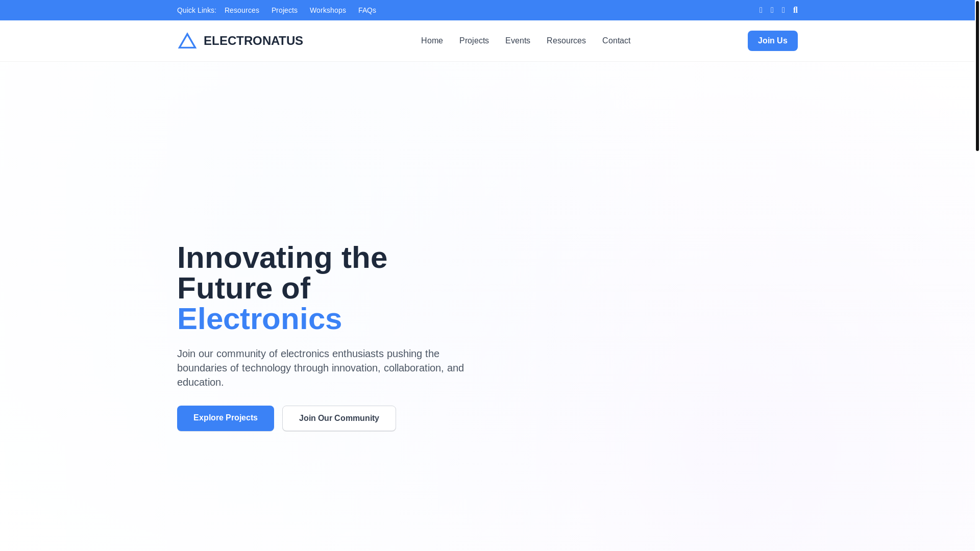 website screenshot of https://electronauts.pages.dev/