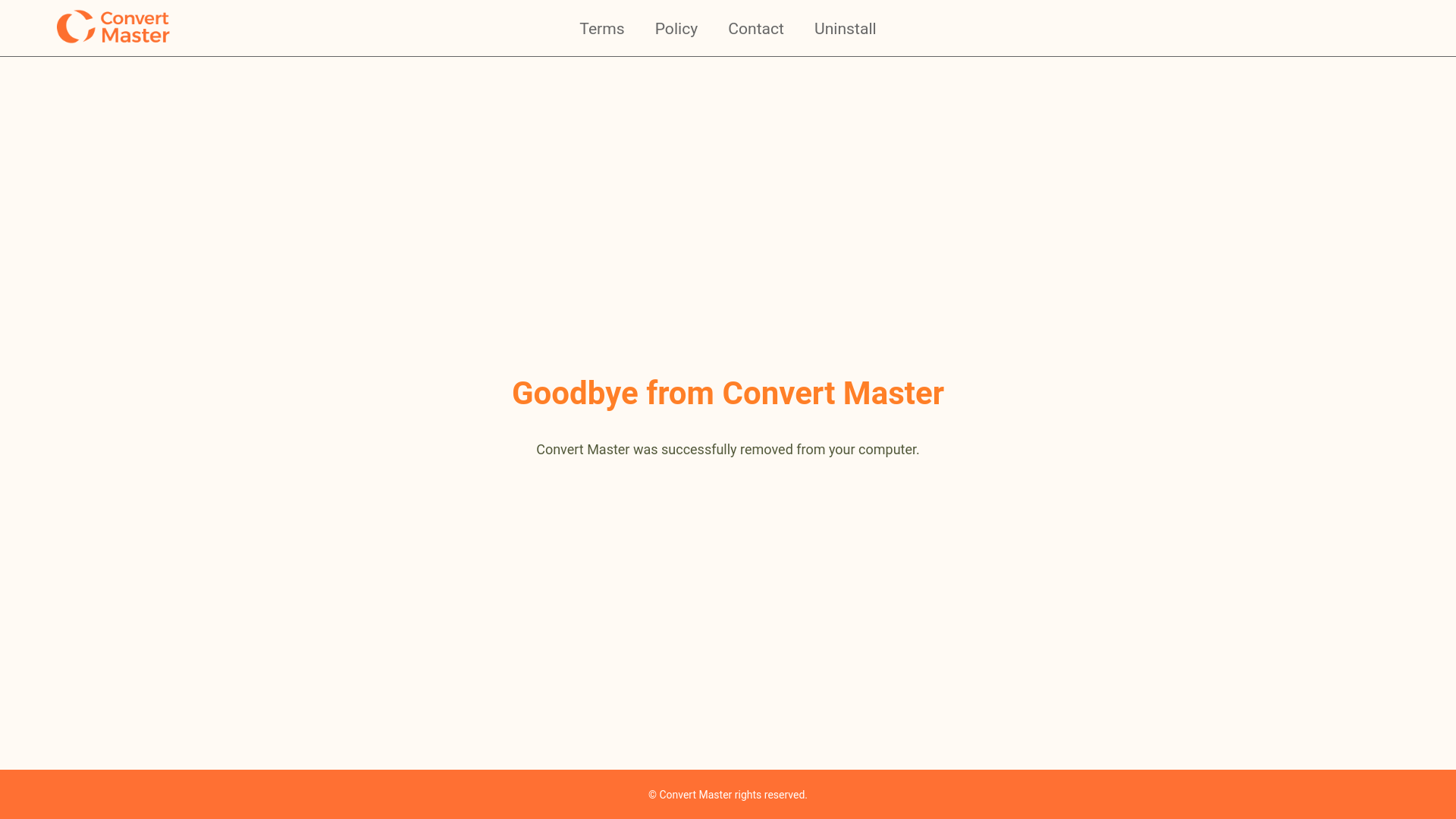 website screenshot of https://convertmasterapp.com/goodbye/