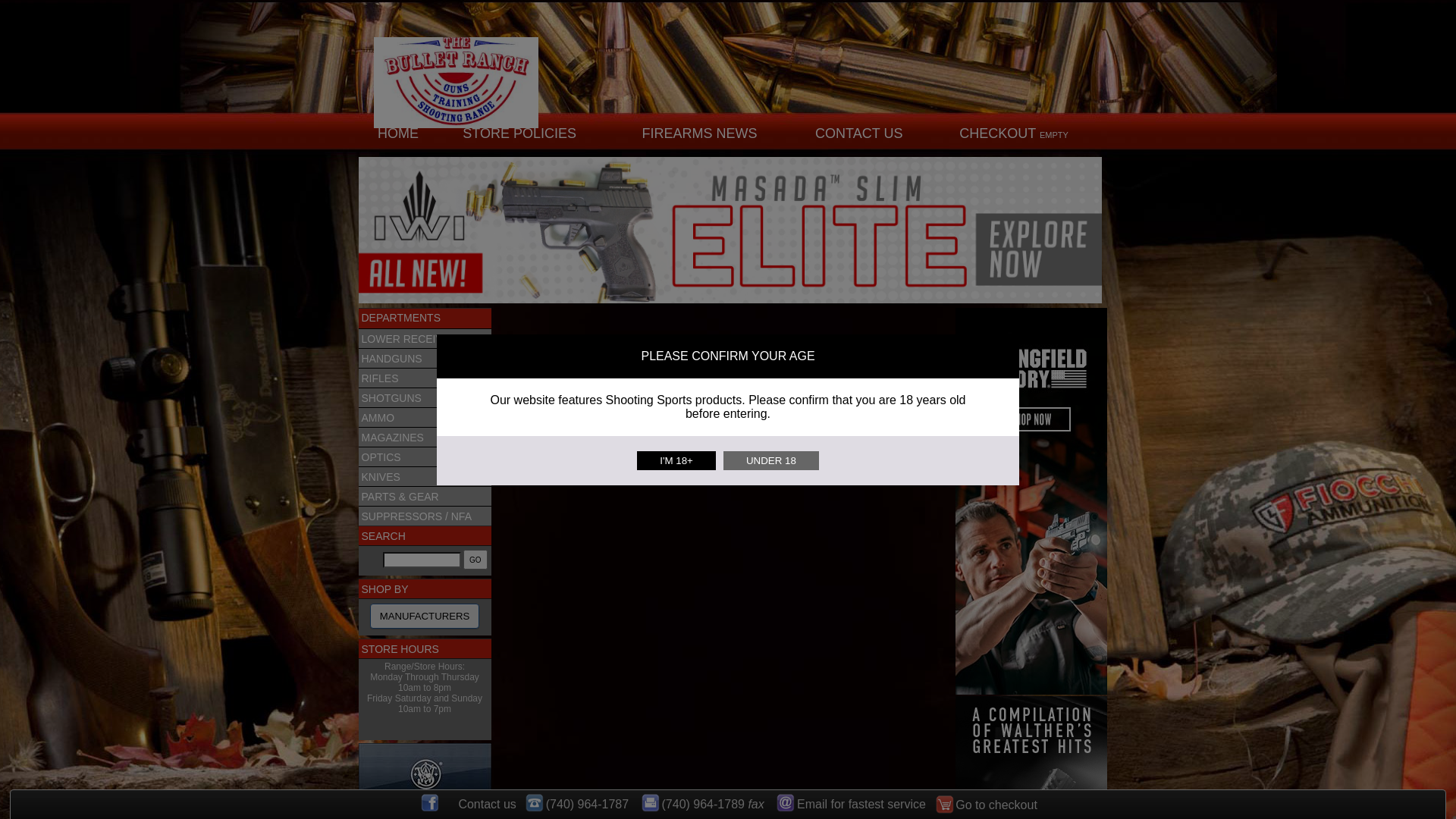website screenshot of https://sales.thebulletranch.com/
