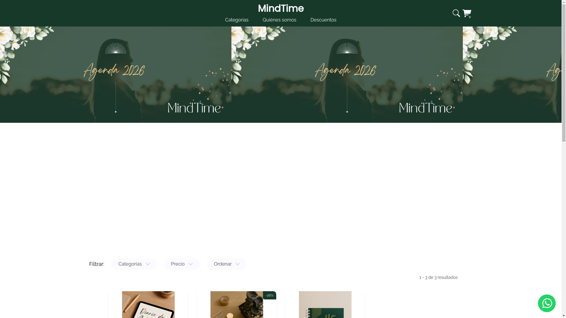 website screenshot of https://mindtime.cl/