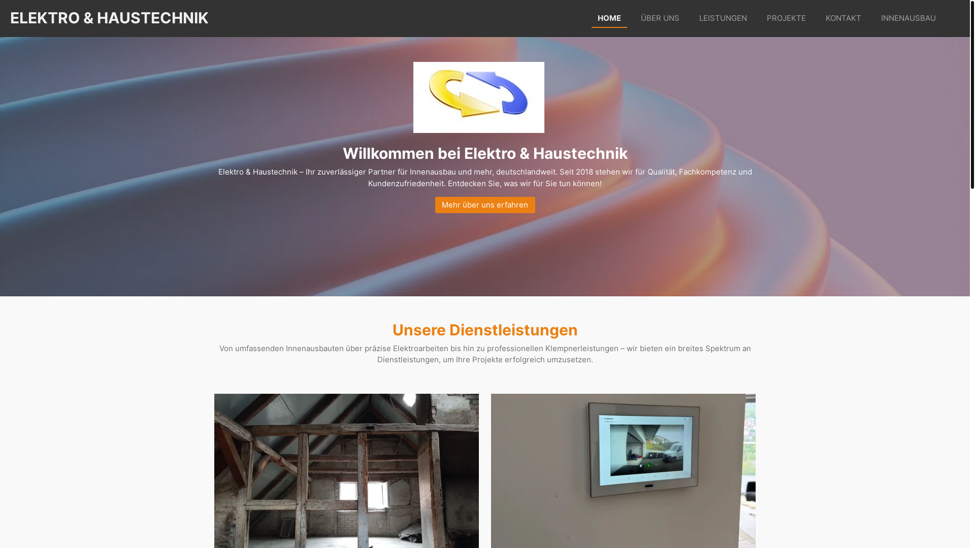 website screenshot of https://elektrohaustechnik.eu/