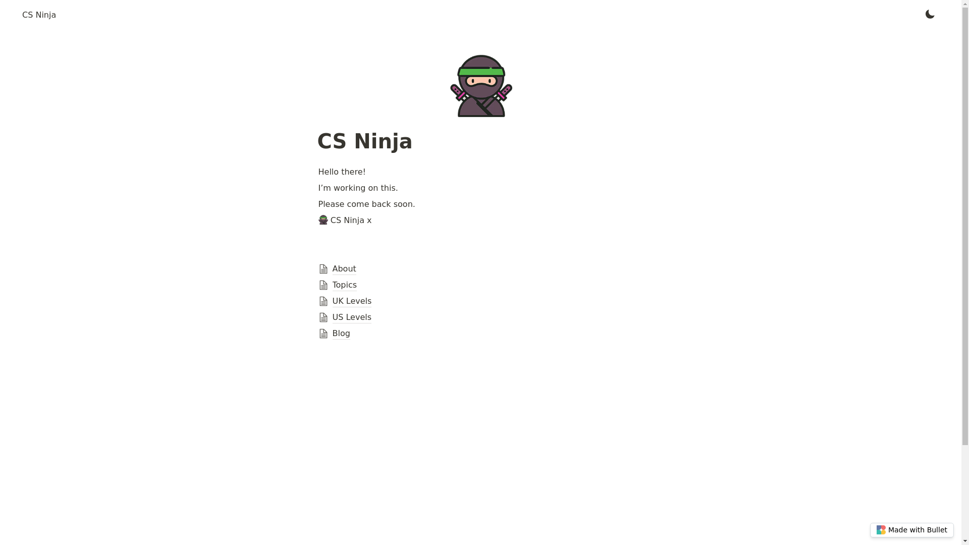 website screenshot of https://csn-bullet.pages.dev/