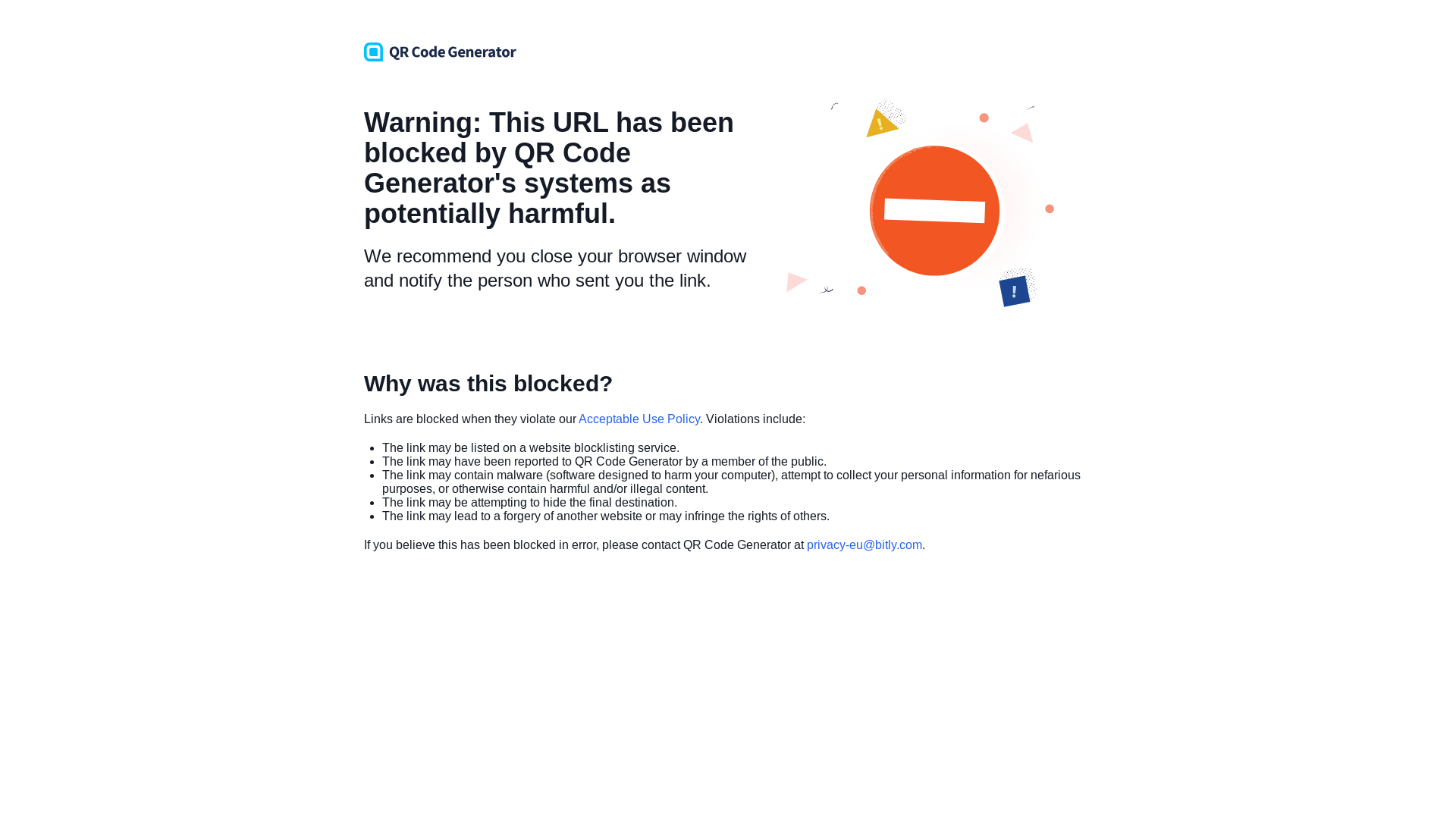 website screenshot of https://q-r.to/bgWBRC