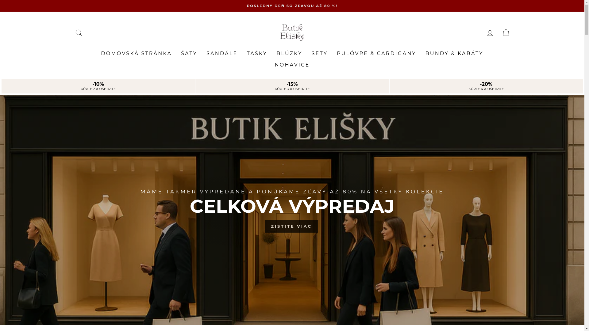 website screenshot of https://butikelisky.com/
