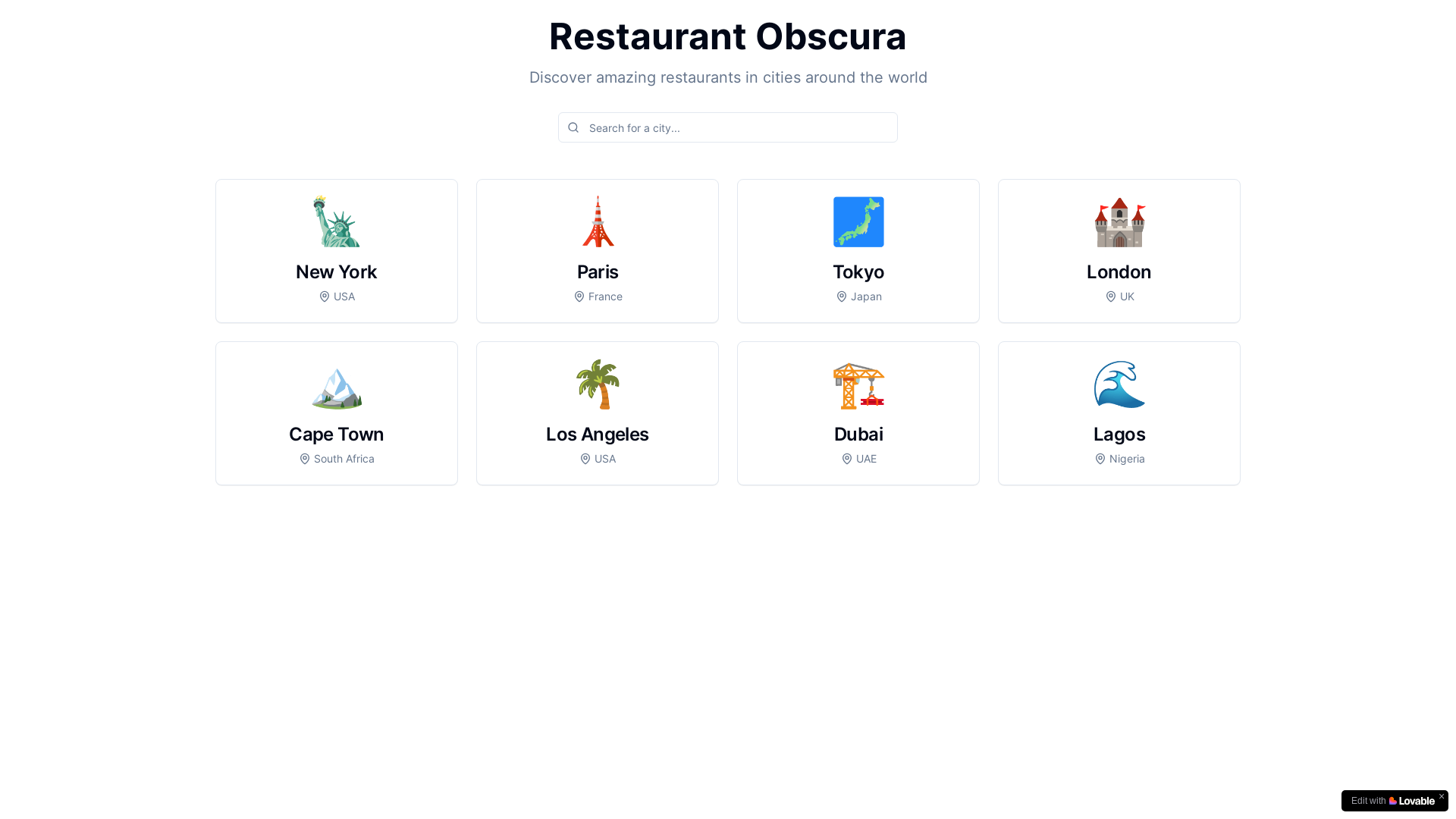 website screenshot of https://restaurantobscura.com/