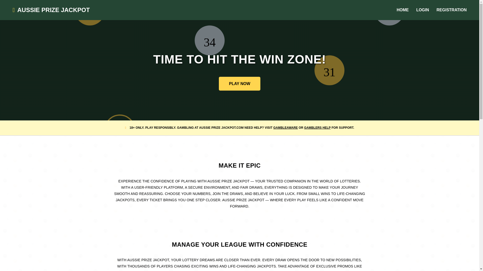 website screenshot of https://aussieprizejackpot.com/