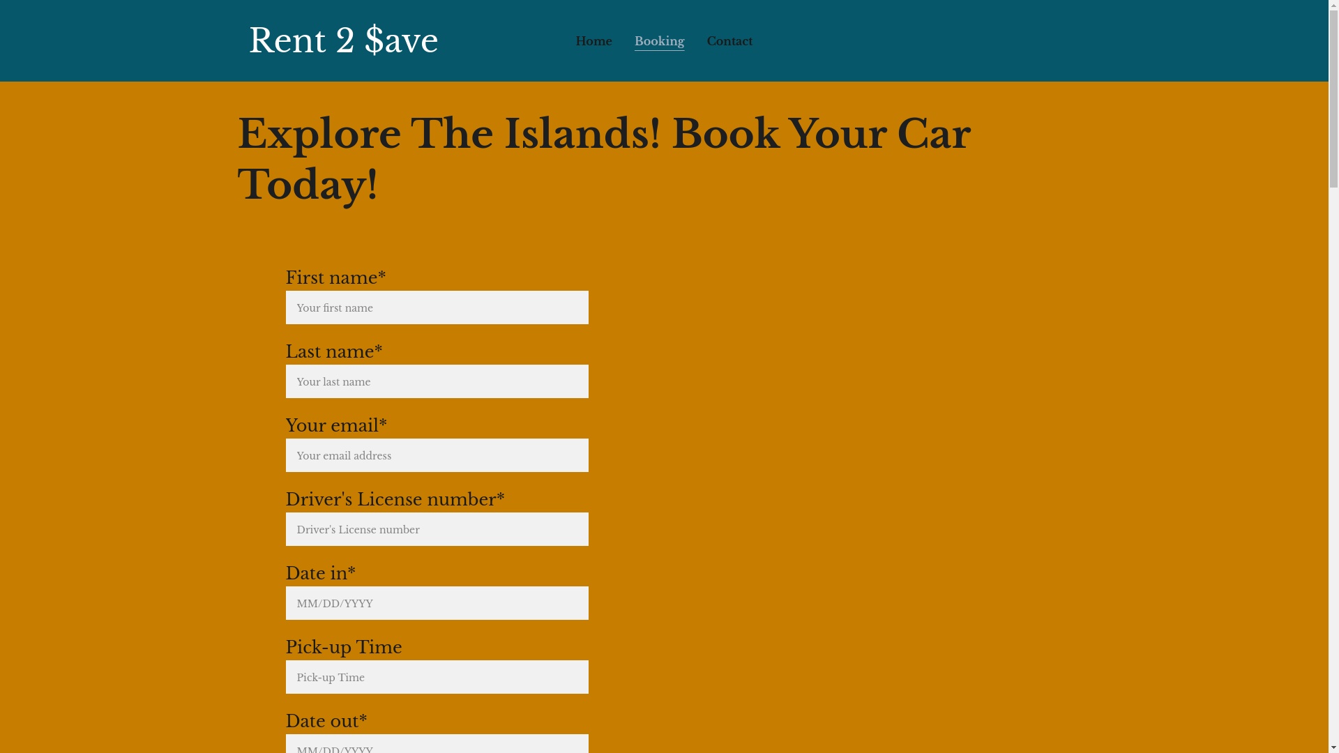 website screenshot of https://rent2savecarrental.com/