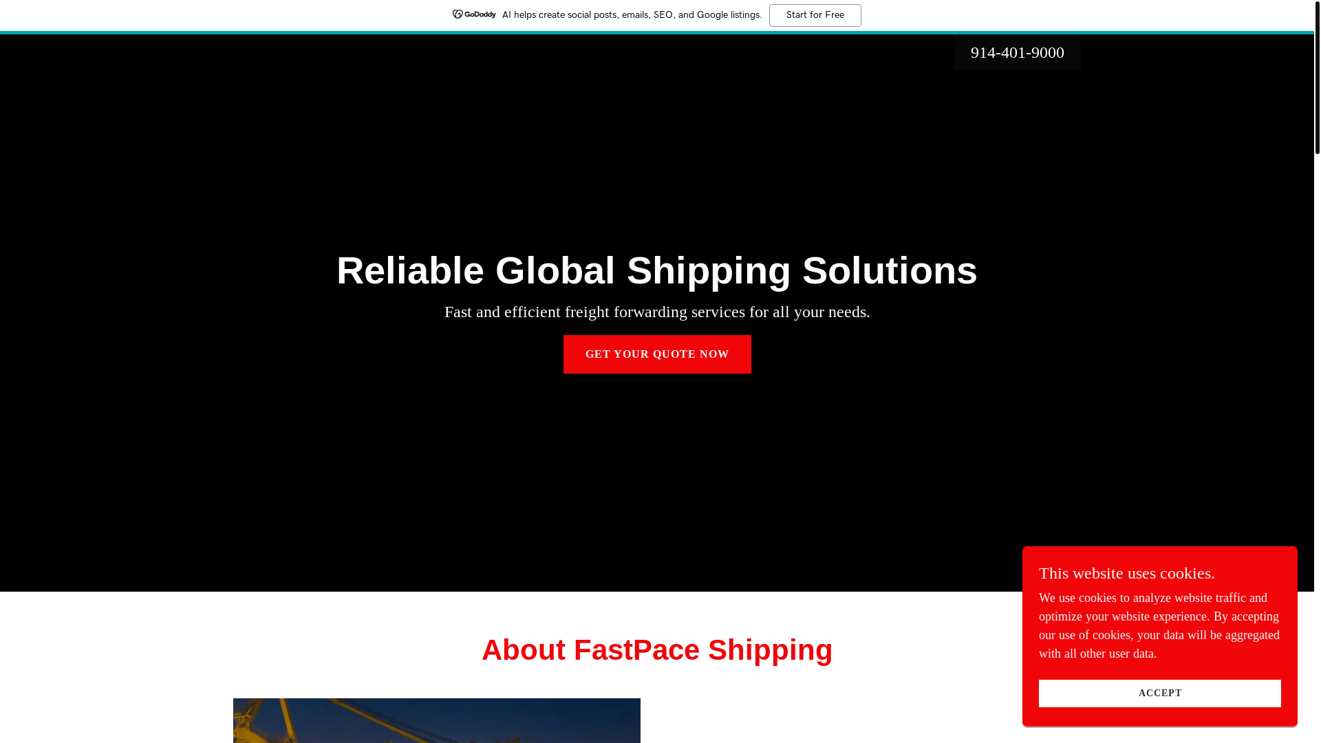 website screenshot of https://fastpaceus.com/
