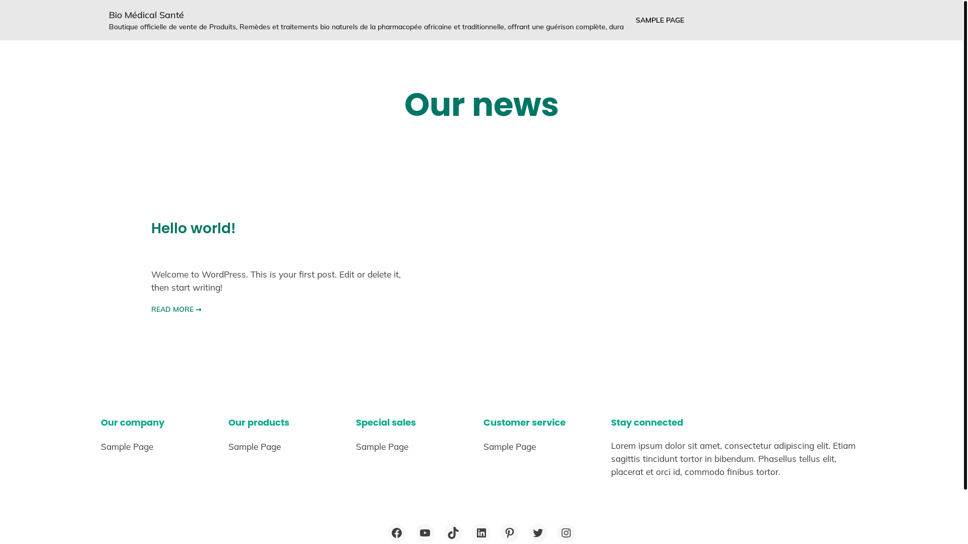 website screenshot of https://biomedical-sante.com/