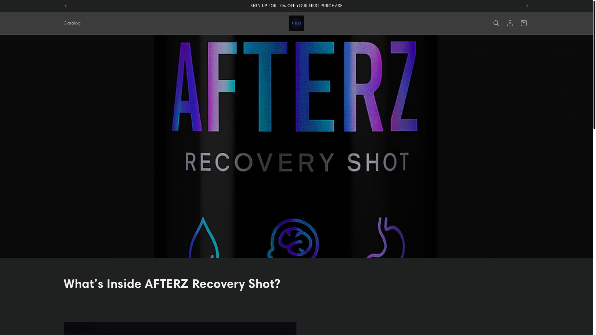 website screenshot of https://drinkafterz.com/