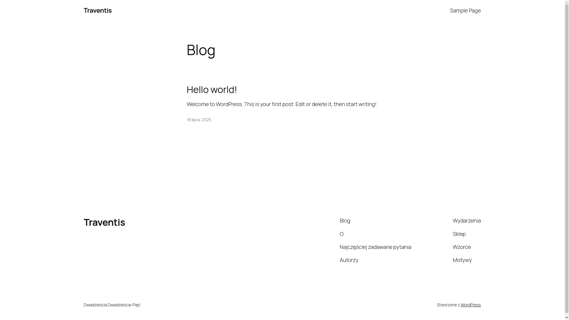 website screenshot of https://traventis.pl/
