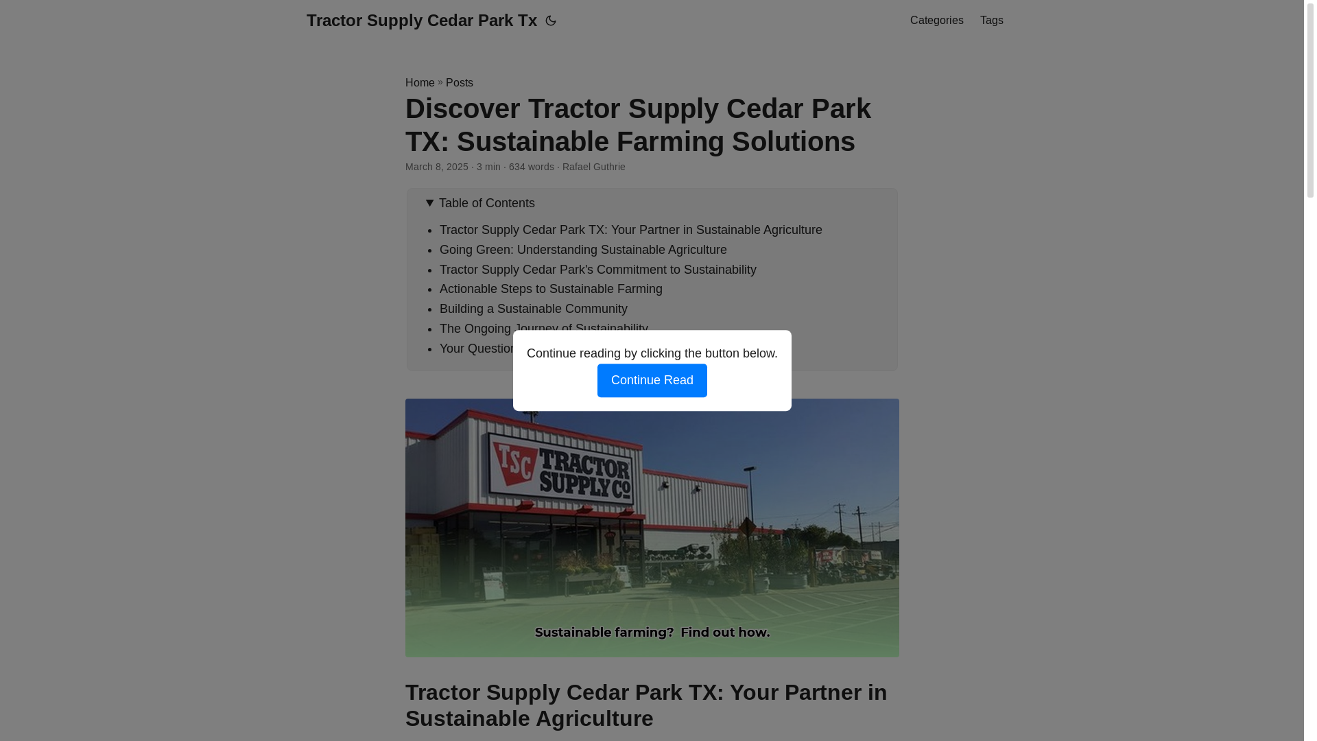 website screenshot of https://tractor-supply-cedar-park-tx.pages.dev/