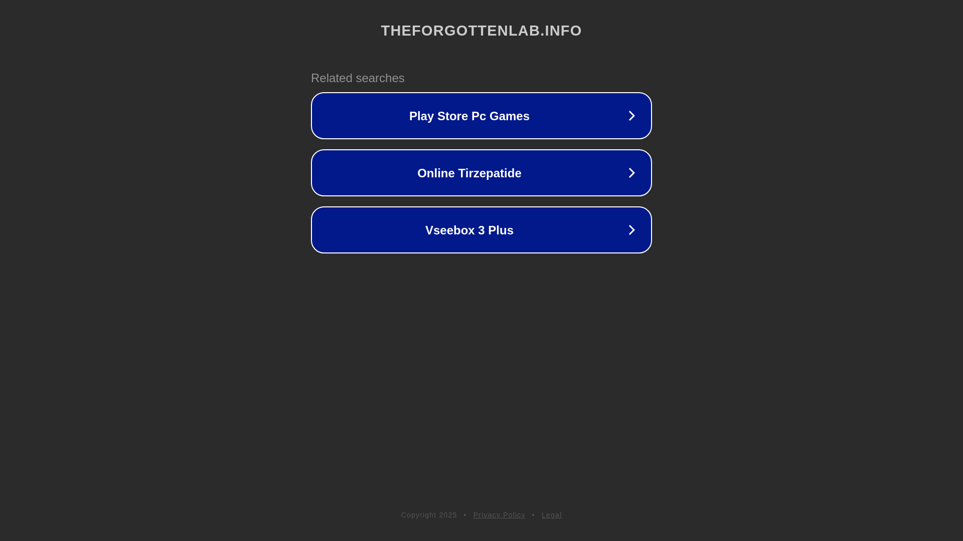 website screenshot of https://theforgottenlab.info/