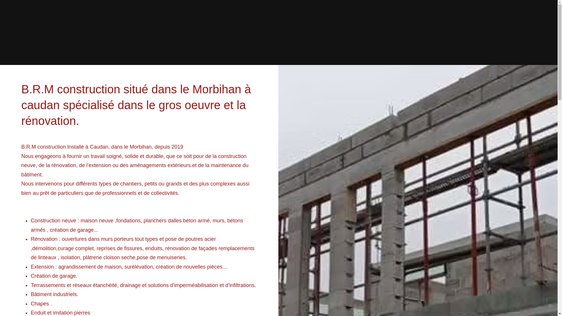 website screenshot of https://brmconstruction.fr/