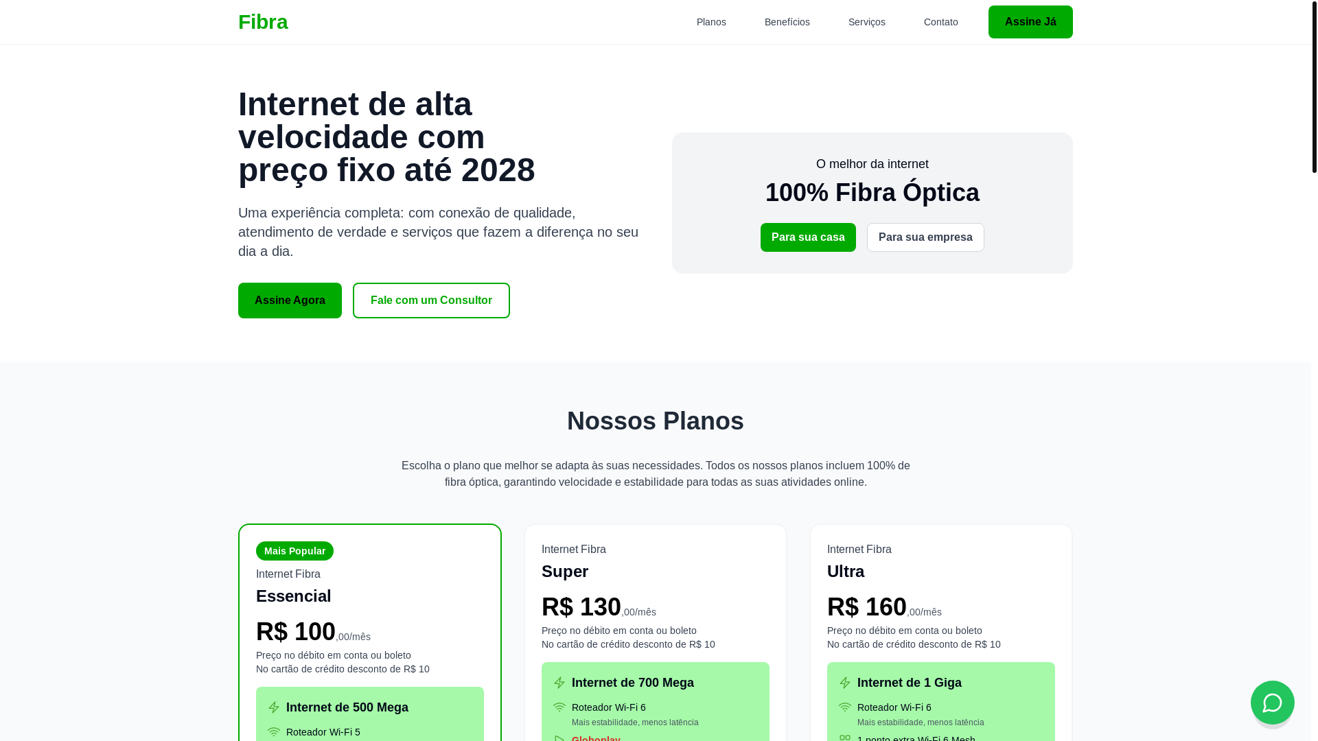 website screenshot of https://internet-fibra.net/