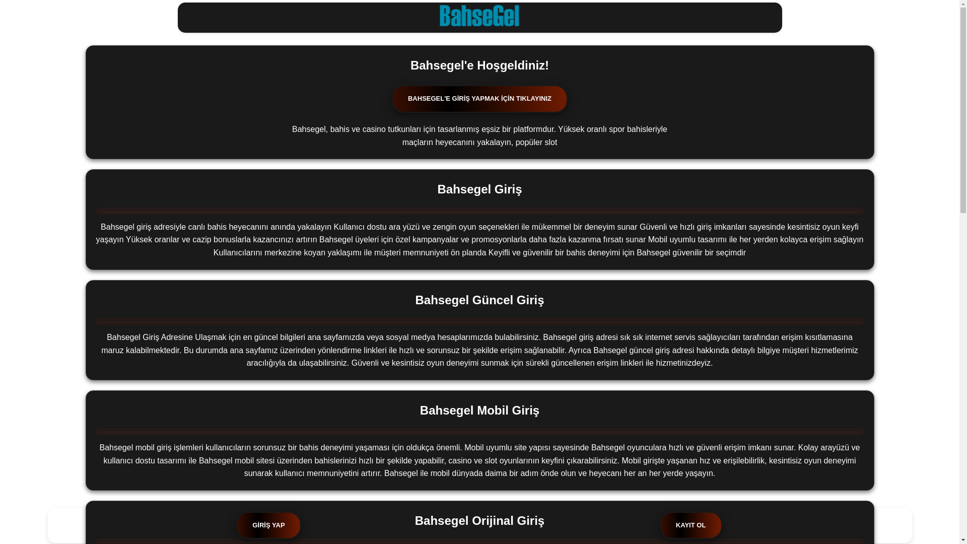 website screenshot of https://bahsegelgercekk.com/