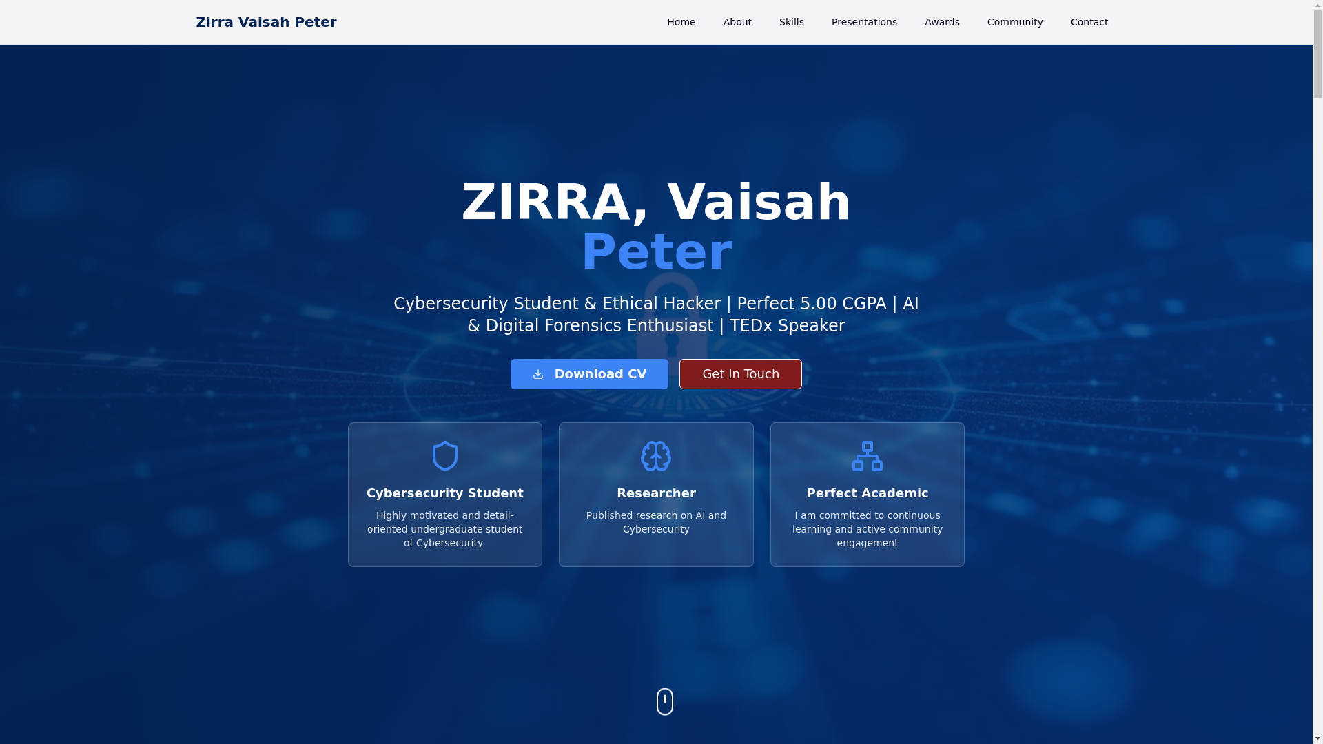 website screenshot of https://whoisvaisah.name.ng/