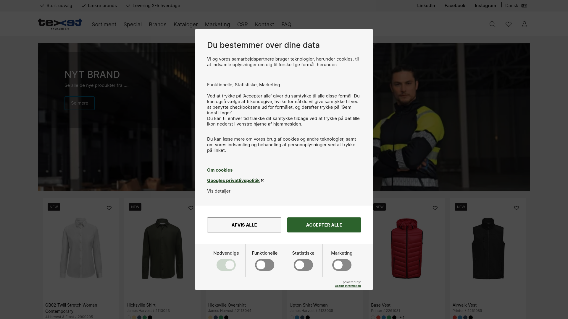 website screenshot of https://untaggedmovement.dk/