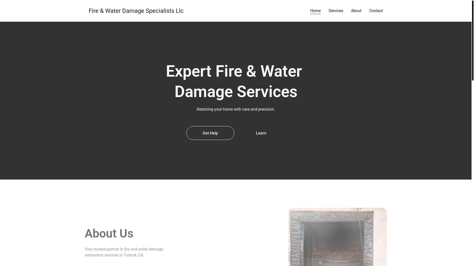 website screenshot of https://fireandwaterdamagespecialists.site/