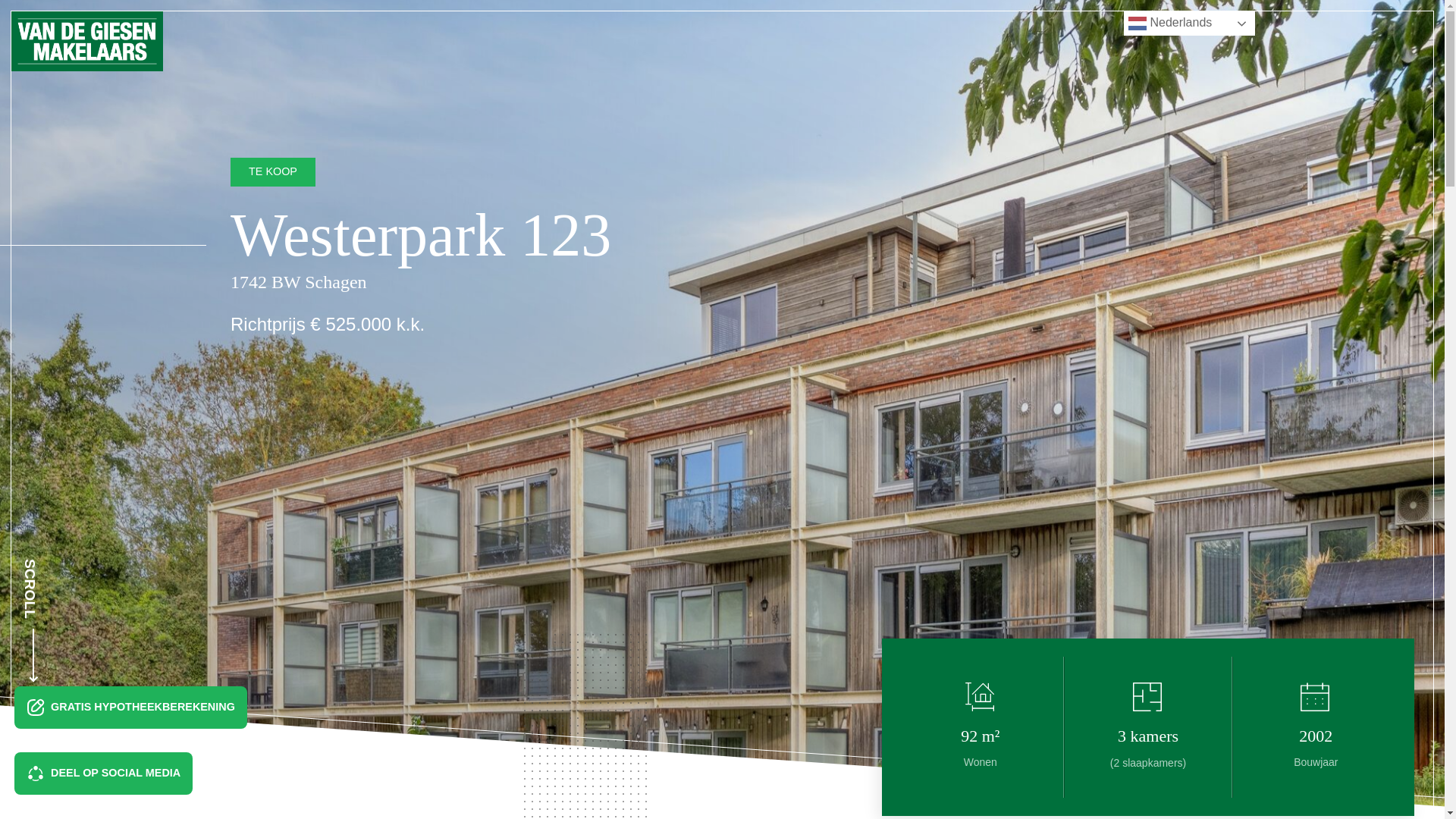 website screenshot of https://westerpark123schagen.nl/