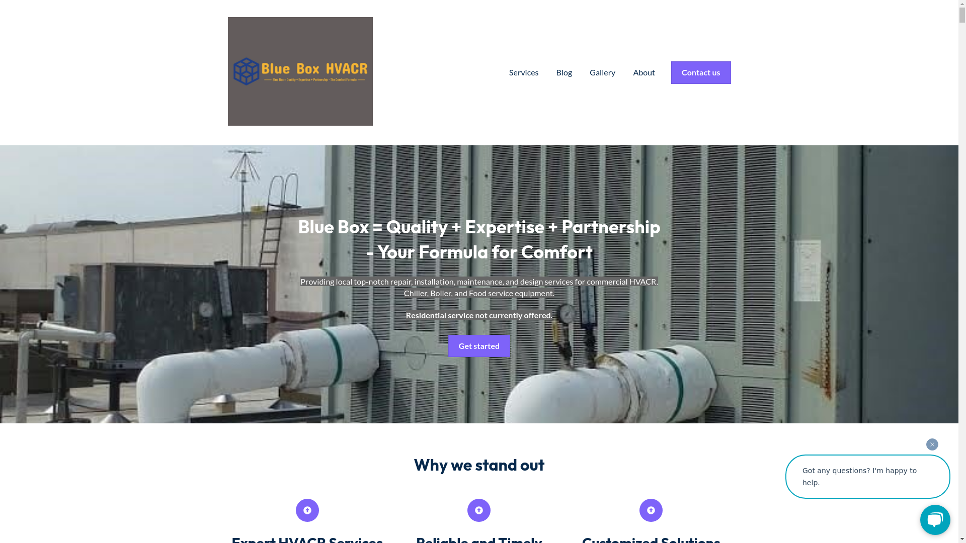 website screenshot of https://blueboxhvacexperts.info/