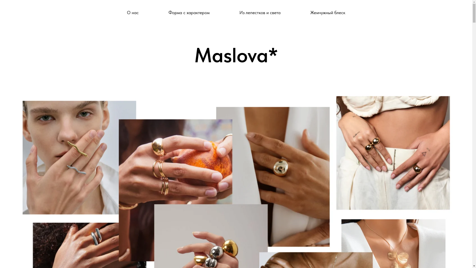 website screenshot of https://maslova.store/