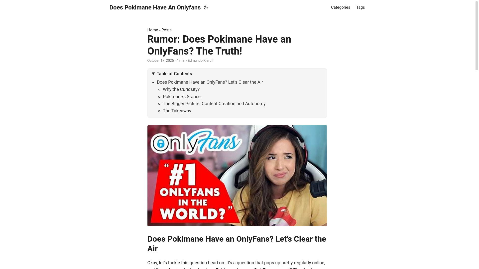 website screenshot of https://does-pokimane-have-an-onlyfans.pages.dev/