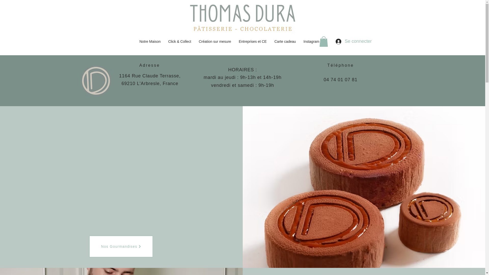 website screenshot of https://thomasdurapatisserie.com/