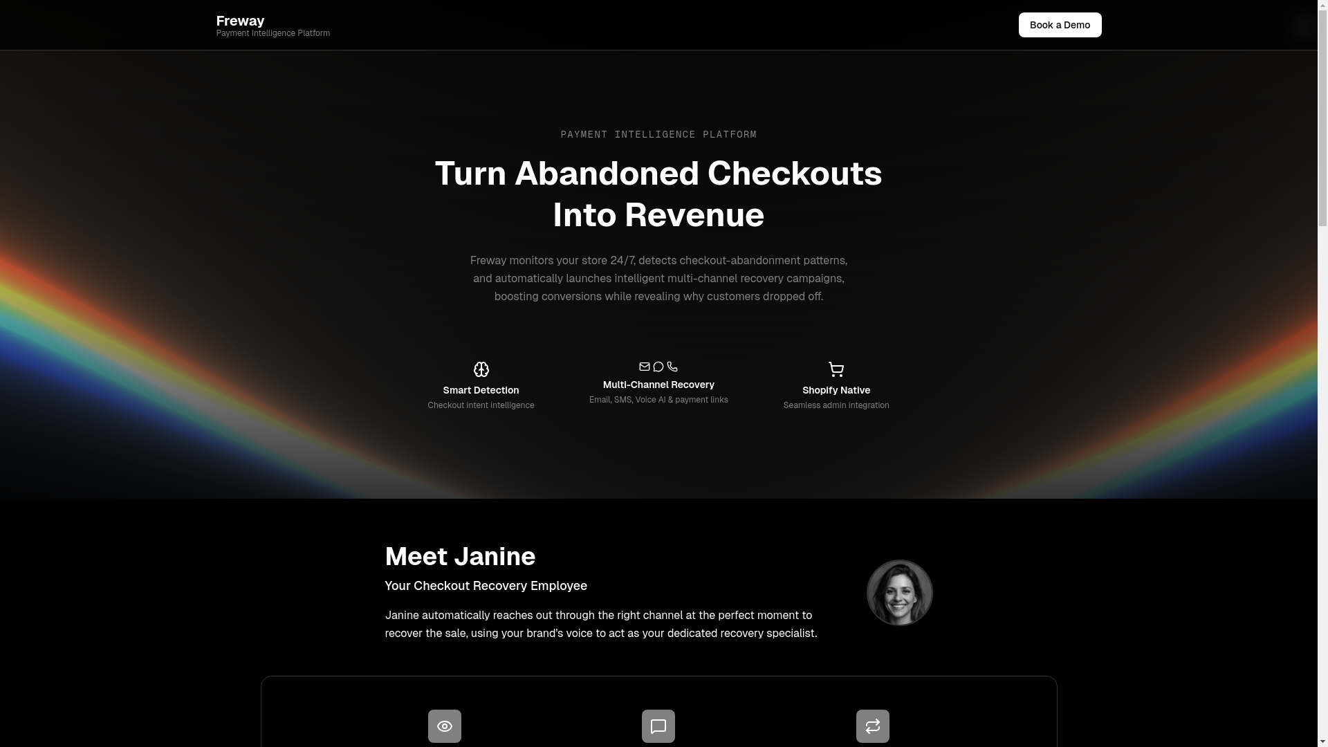 website screenshot of https://tryfrewayapp.com/