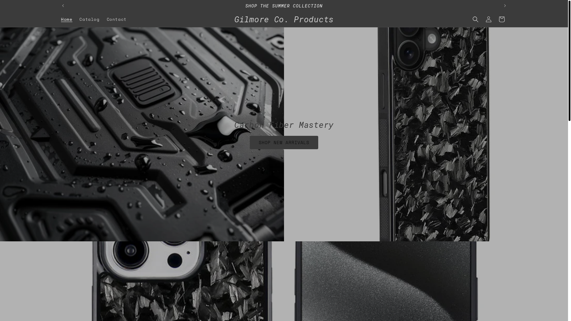 website screenshot of https://gilmorecoproducts.com/