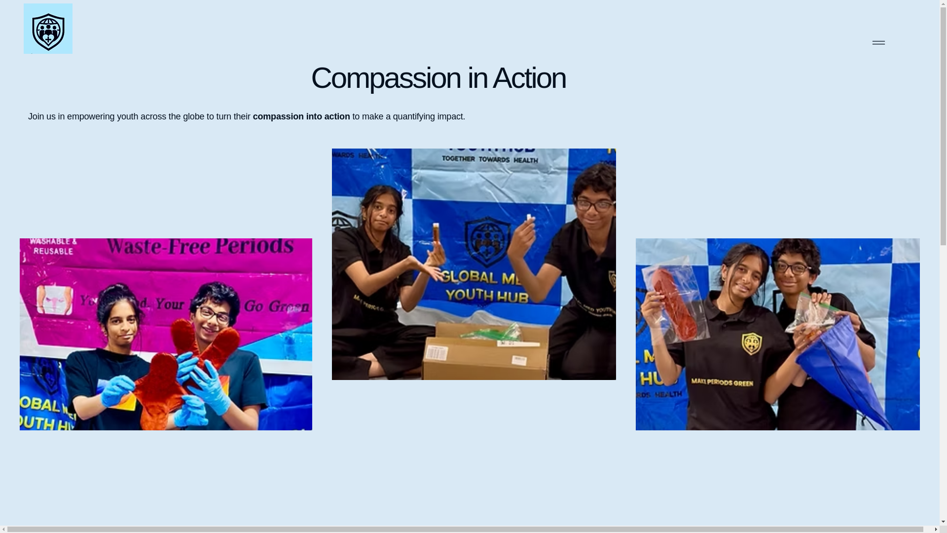 website screenshot of https://globalmedyouthhub.org/