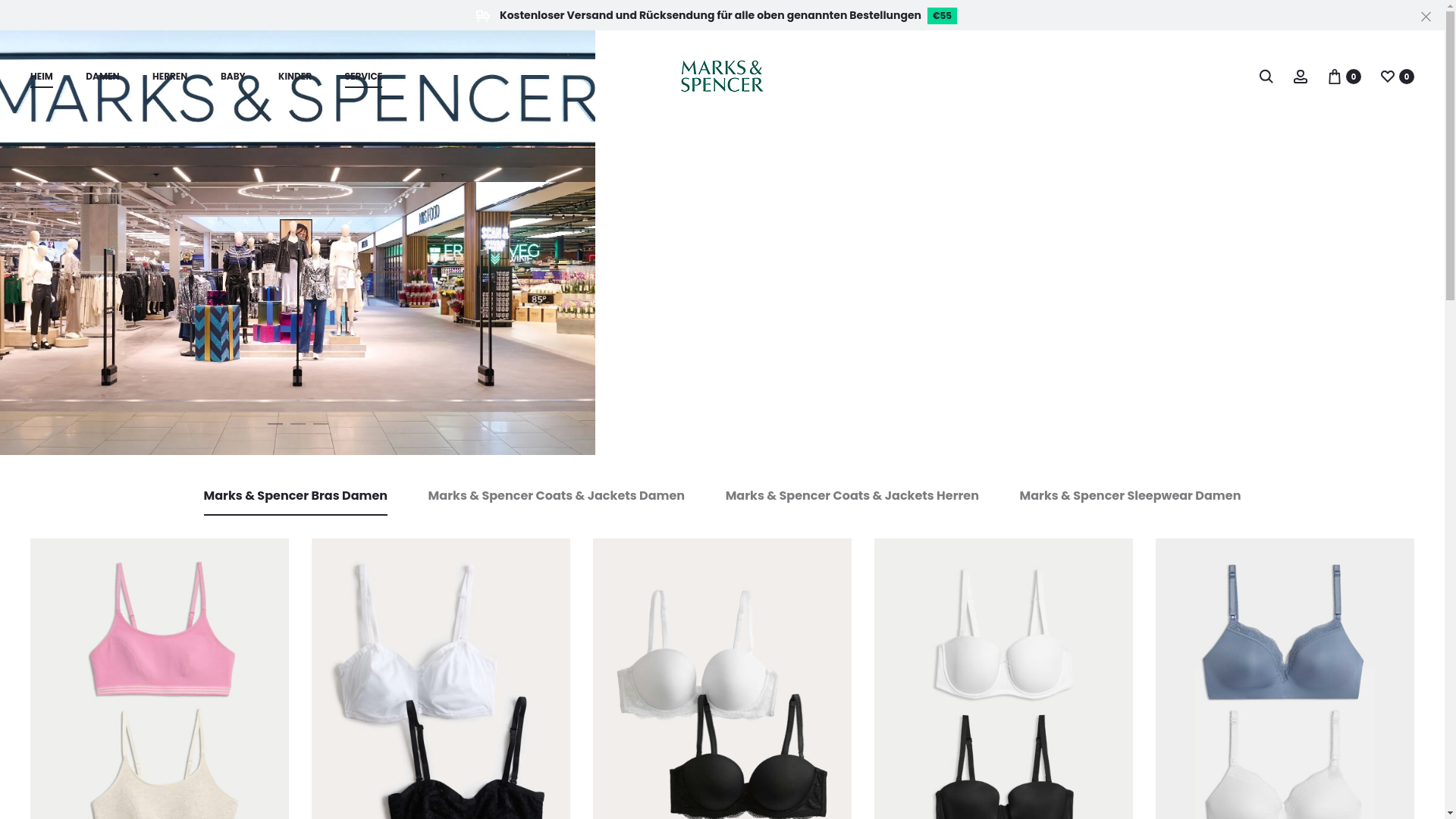 website screenshot of https://www.marksandspencer.com.de/