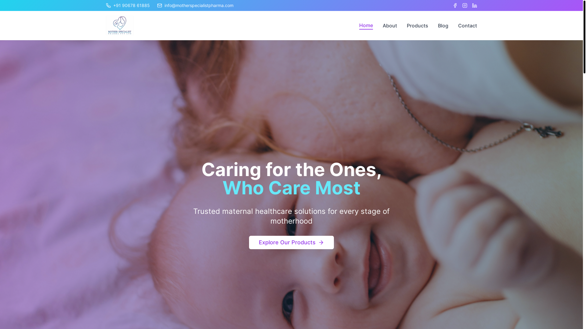 website screenshot of https://motherspecialistpharma.com/