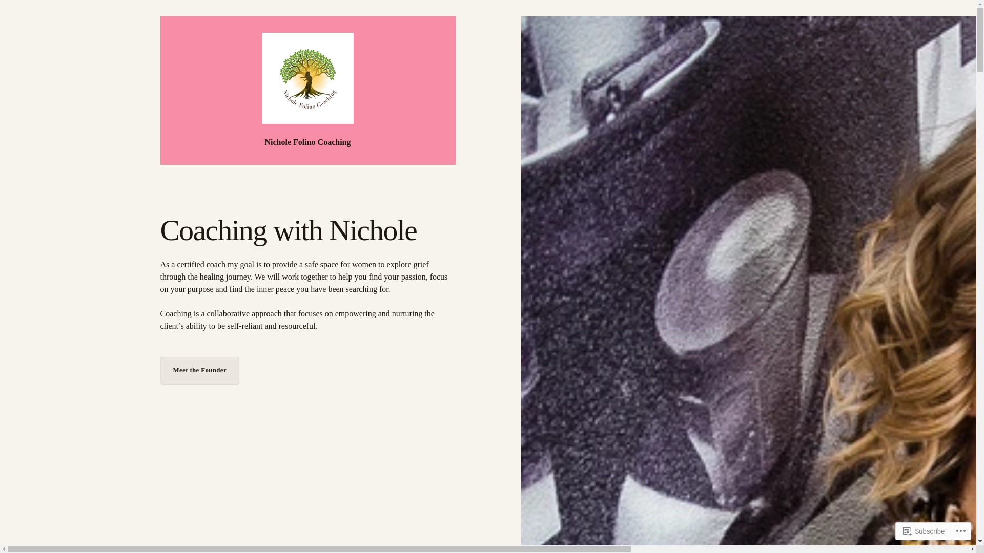 website screenshot of https://nicholefolinocoaching.com/