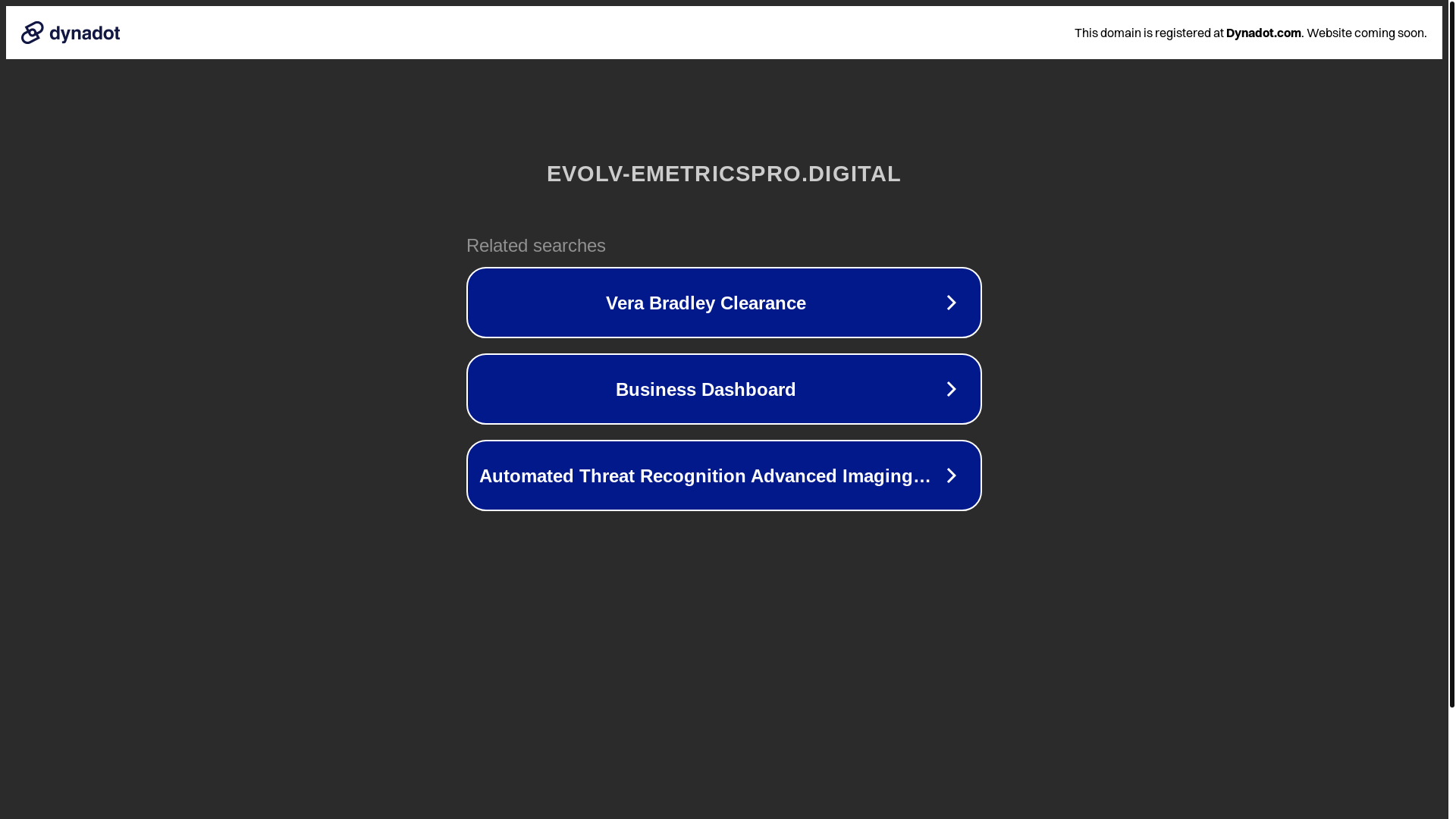 website screenshot of https://evolv-emetricspro.digital/