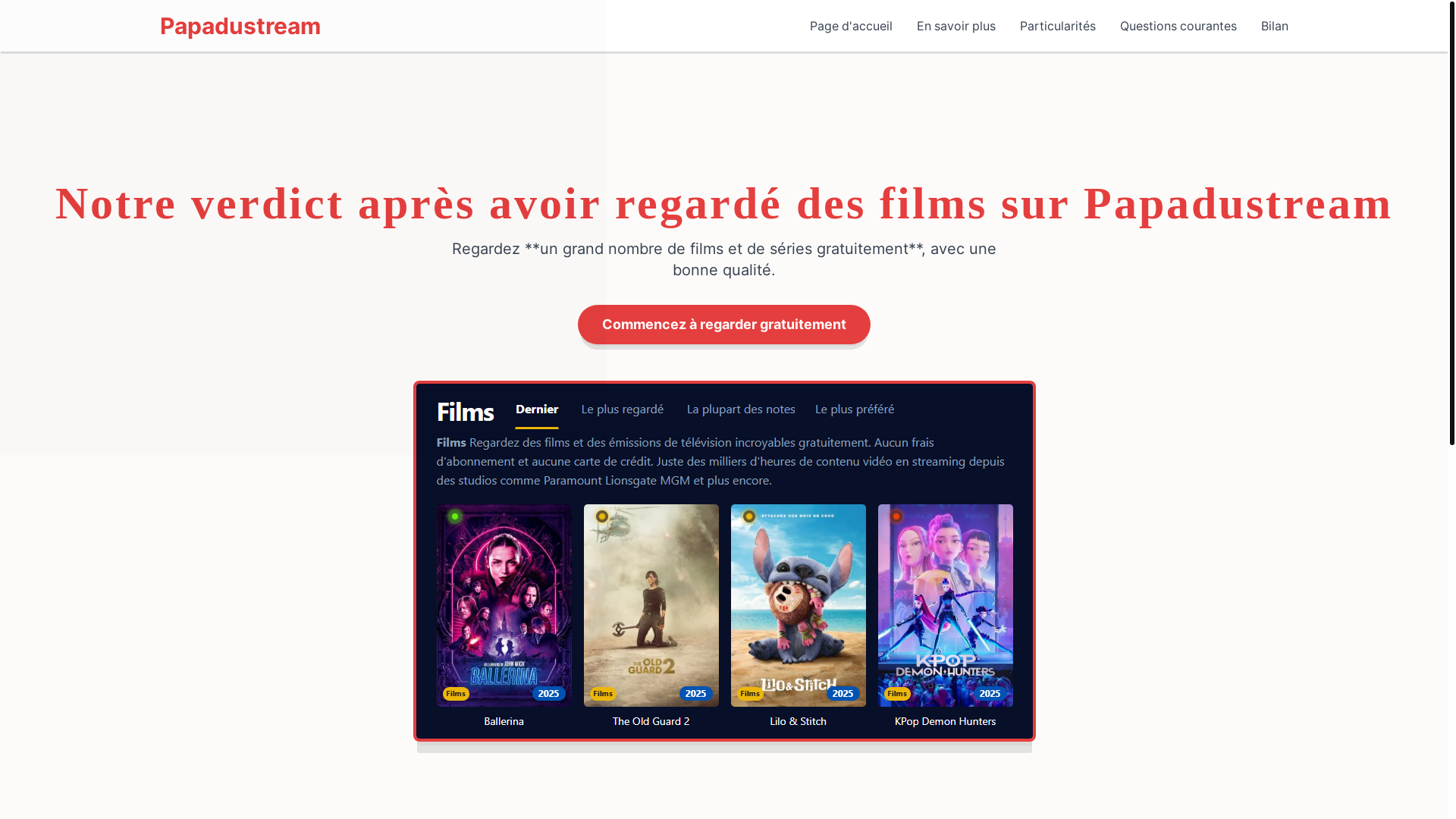 website screenshot of https://papadustream-u7af.pages.dev/