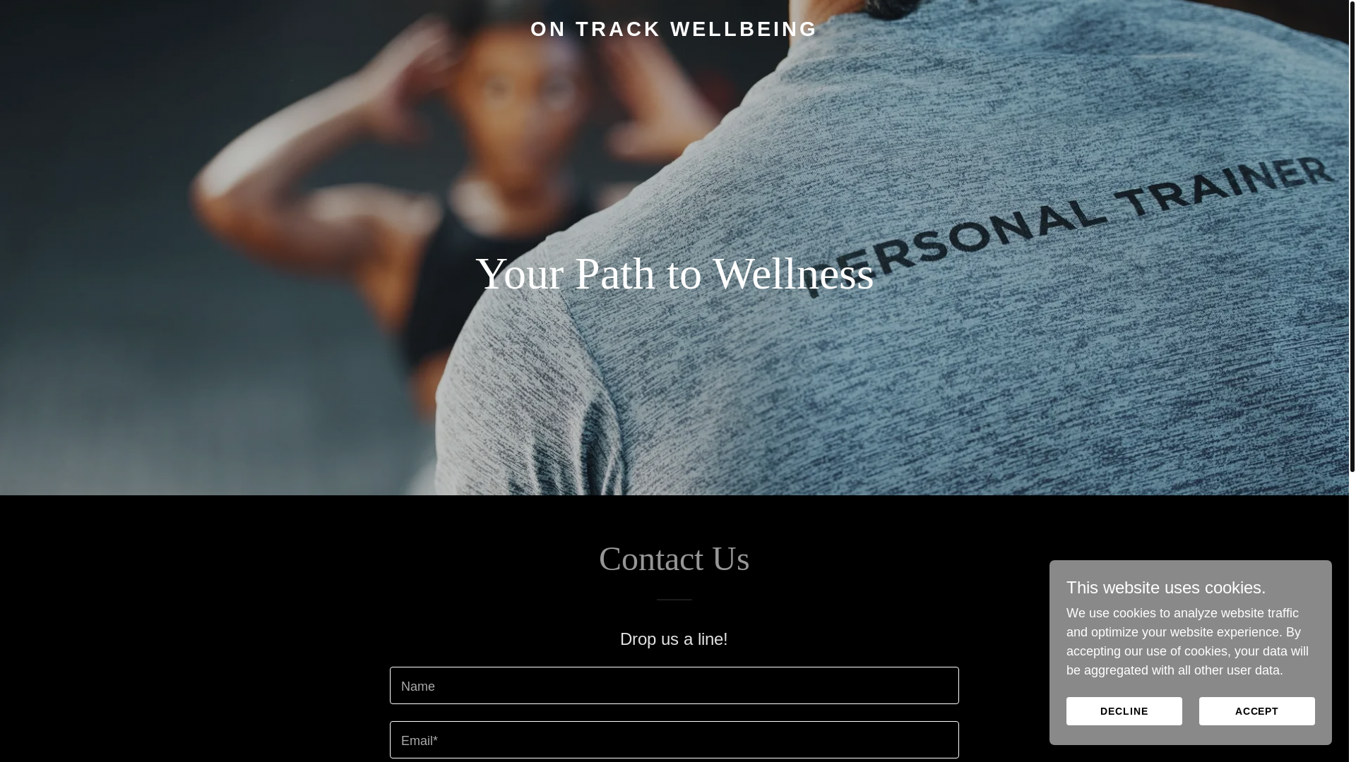website screenshot of https://ontrackwellbeing.co.uk/