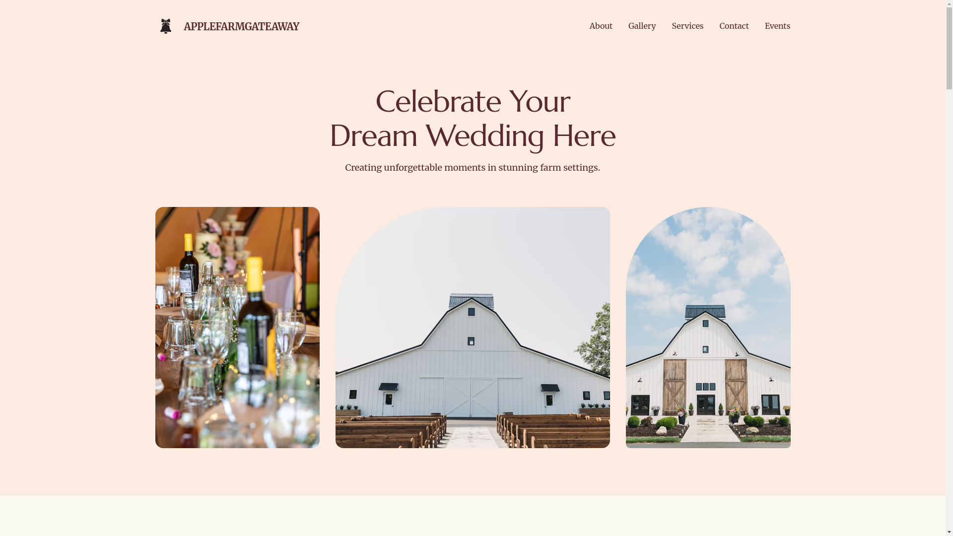 website screenshot of https://applefarmgateaway.com/