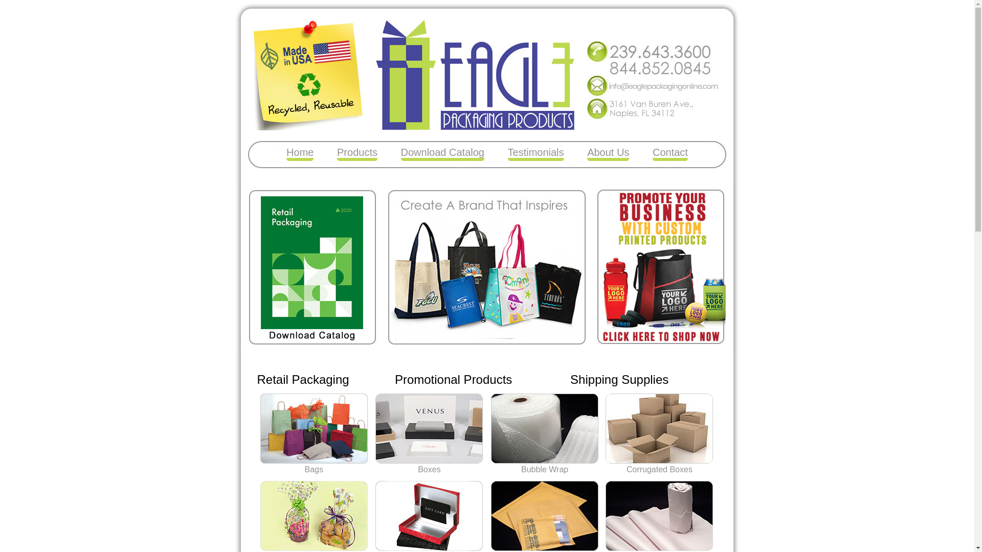 website screenshot of https://scaleeaglepackagingonlineshop.com/