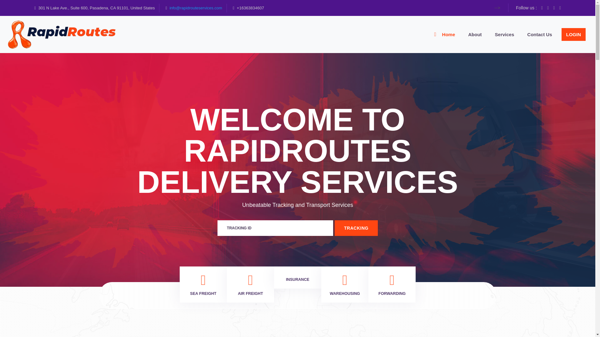 website screenshot of https://rapidrouteservices.com/