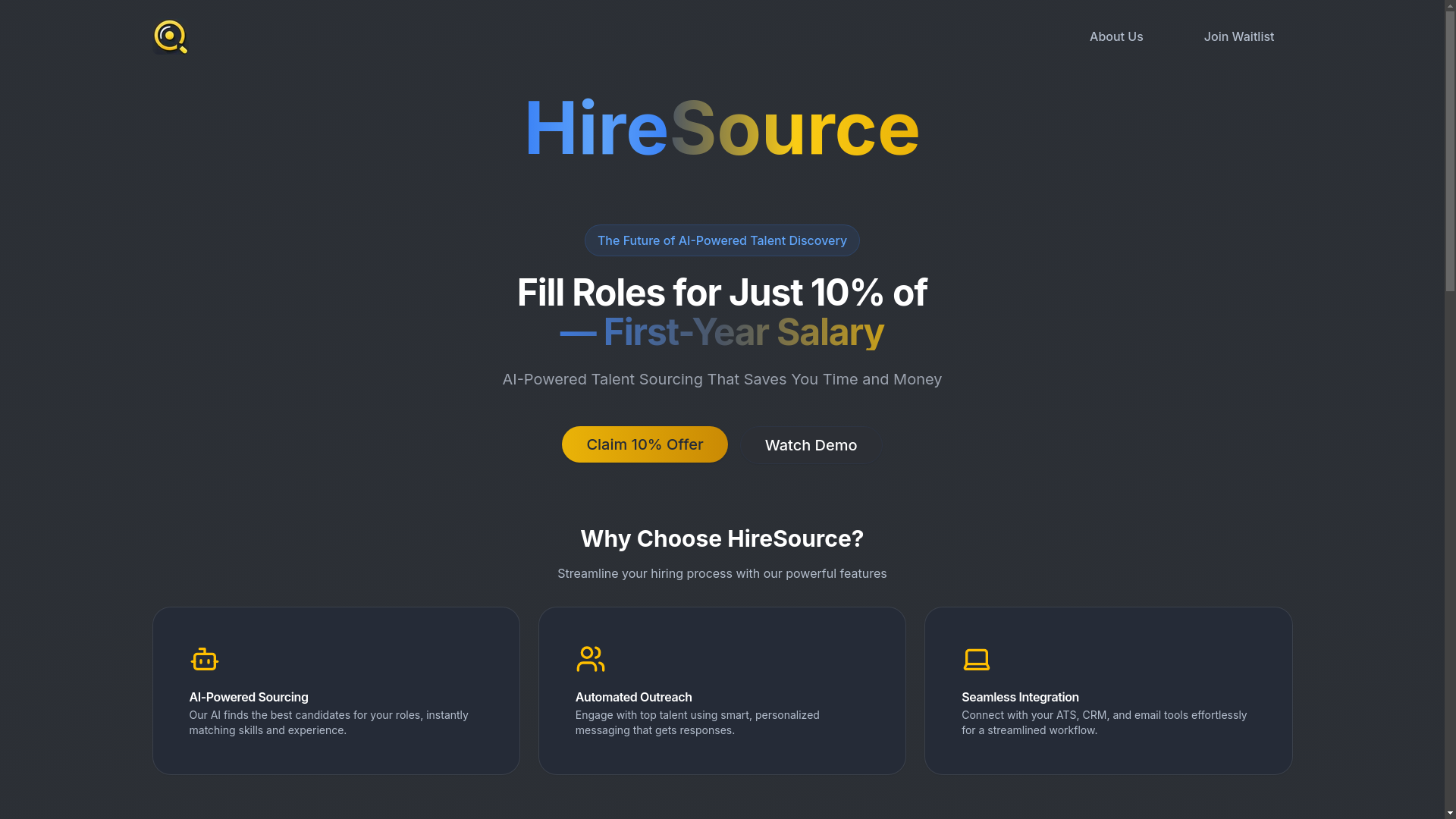 website screenshot of https://gethire-source.co/