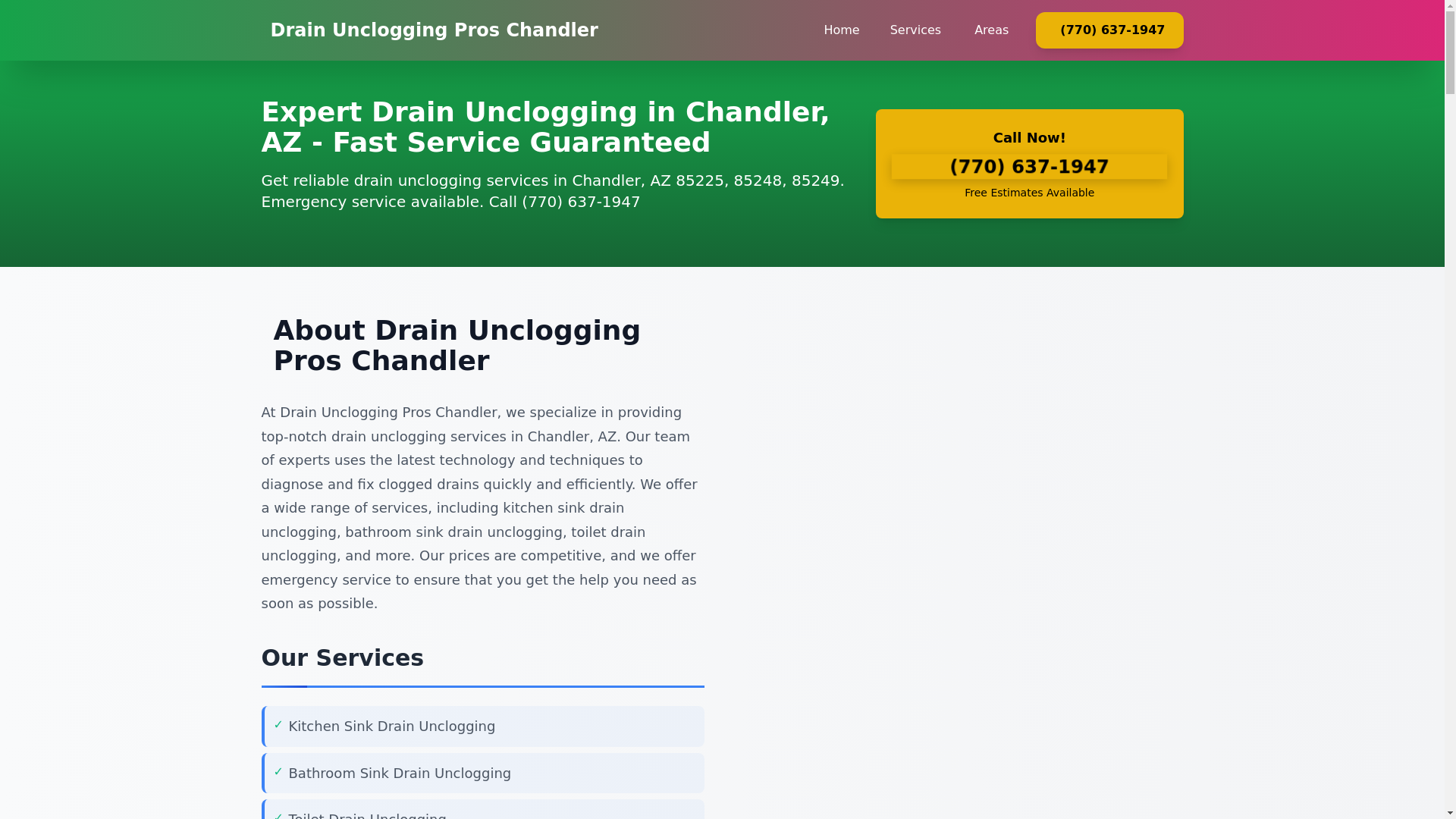 website screenshot of https://drain-unclogging-pros-chandler.pages.dev/