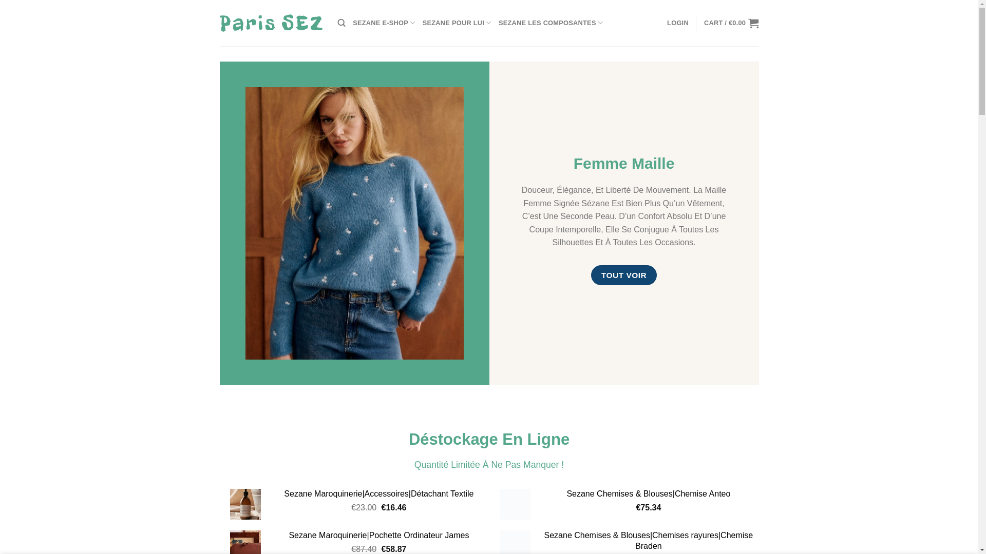 website screenshot of https://www.parissez.com/