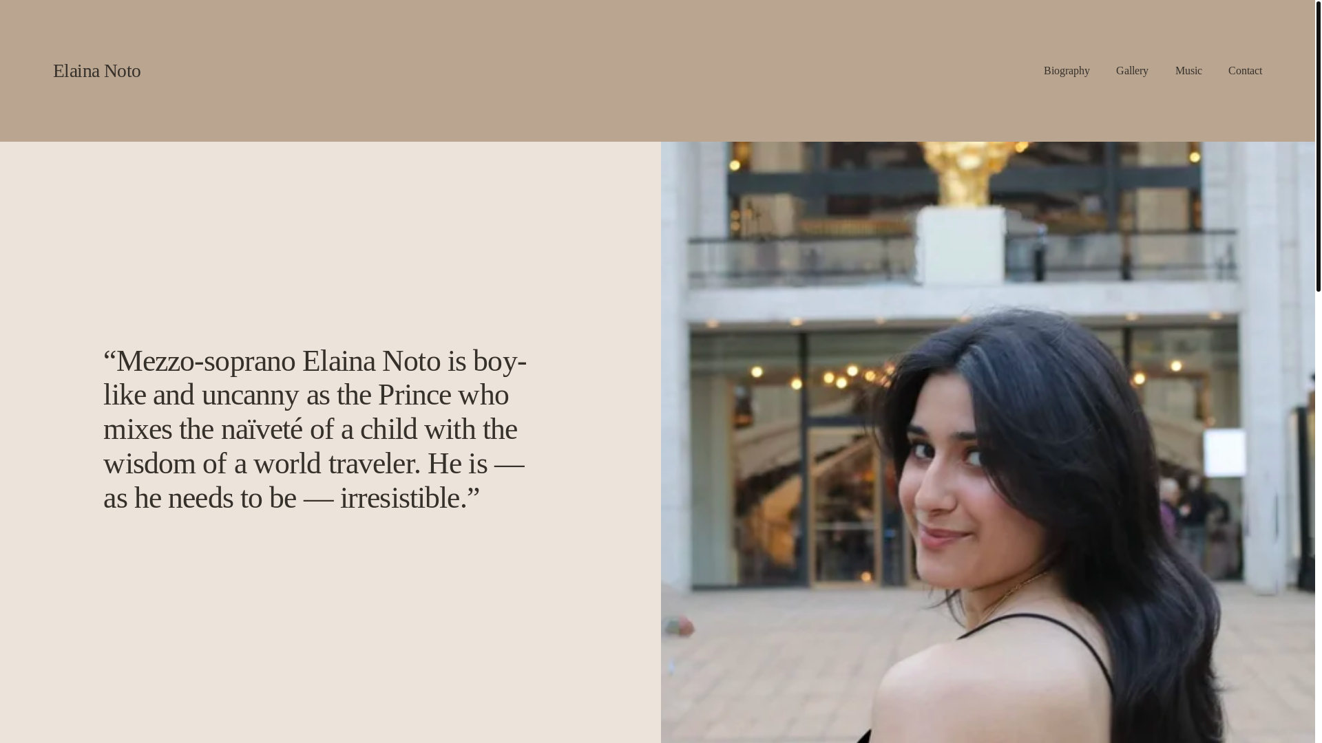 website screenshot of https://elainanoto.com/