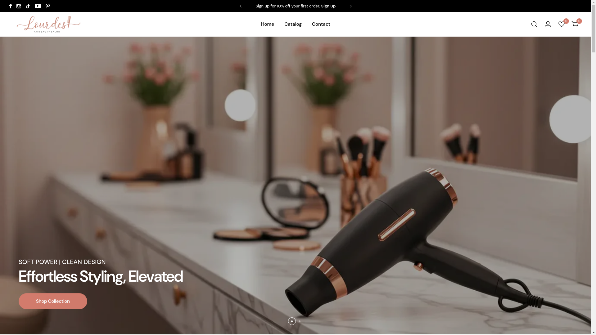 website screenshot of https://lourdeshairbeautysalon.com/