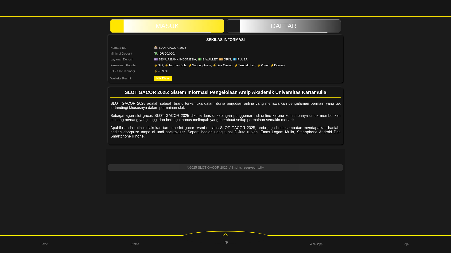 website screenshot of https://univkartamulia-ac-id.pages.dev/