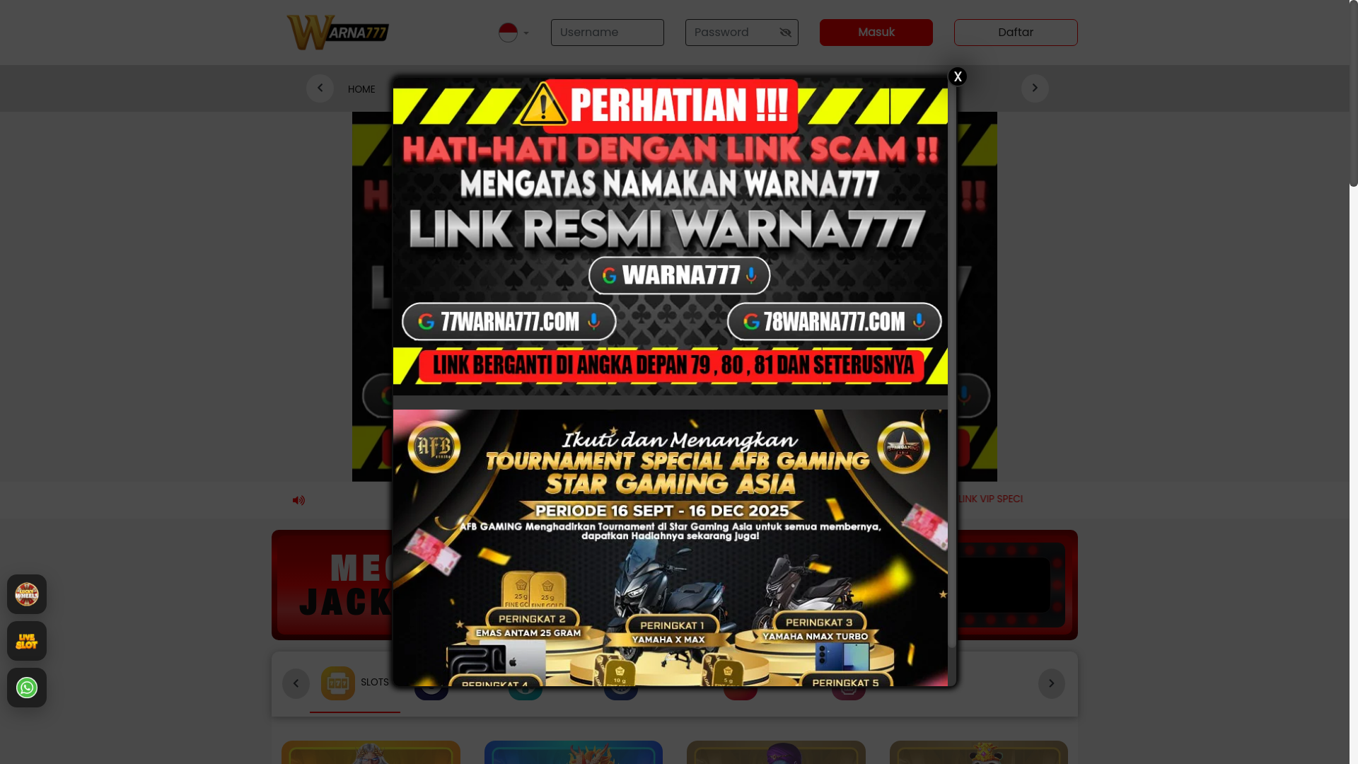 website screenshot of https://80warna777.com/